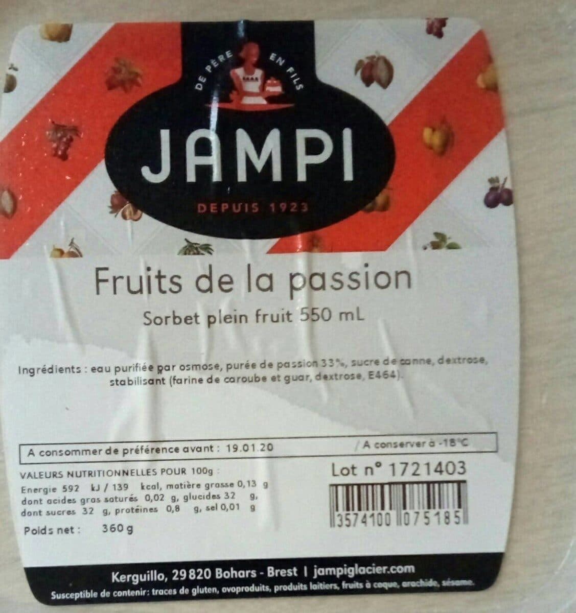 Jampi Glace Passion Jampi 550ML packshot