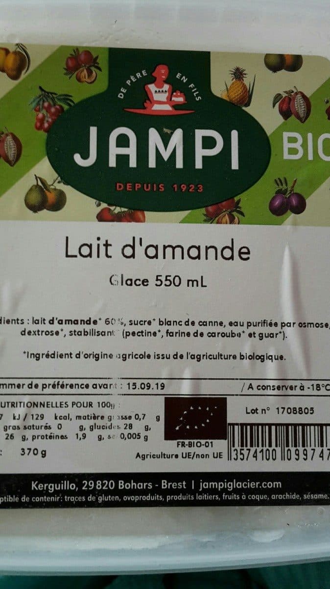 Jampi Lait d'amande Glace 500 ml packshot