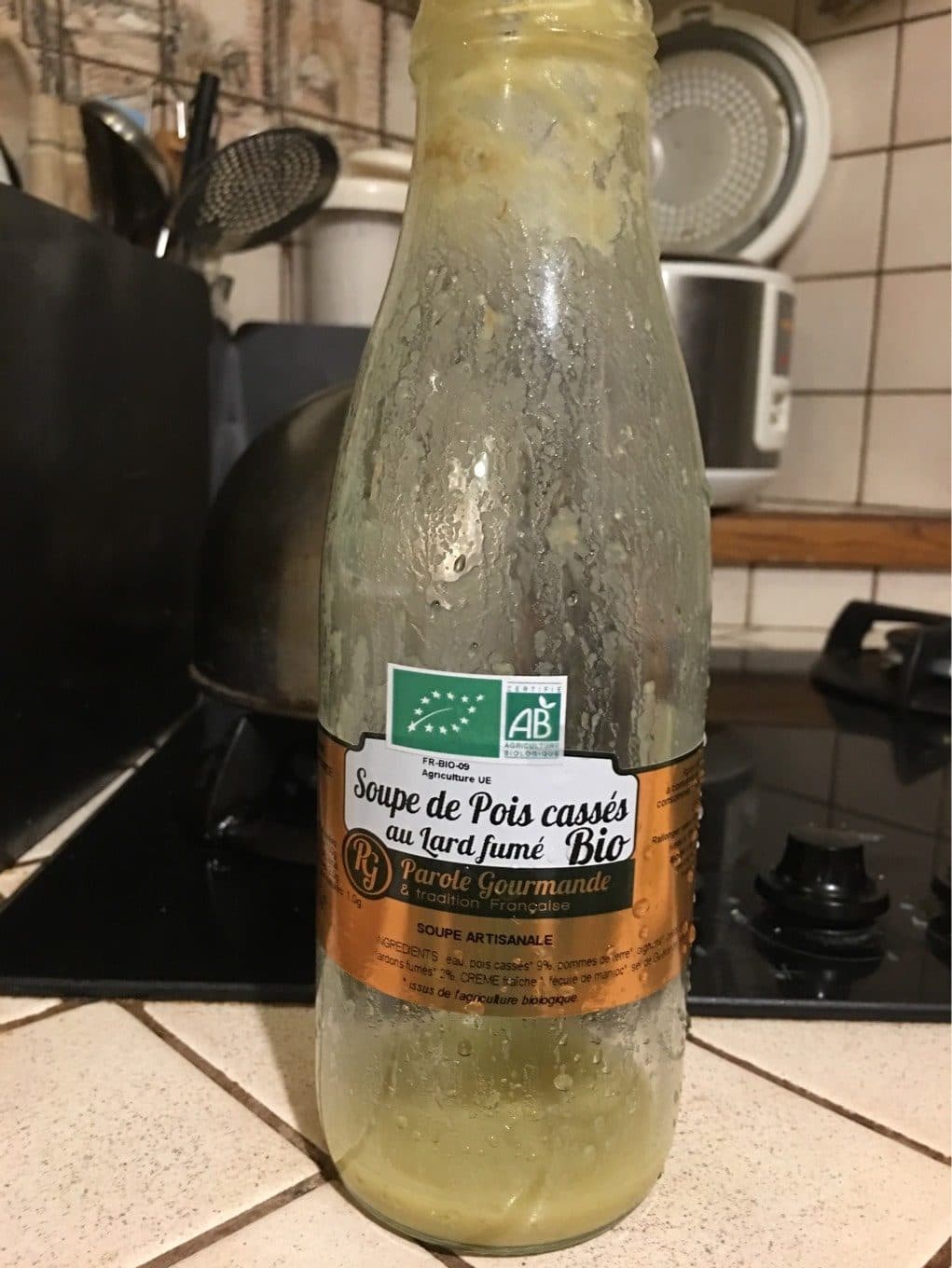 Parole gourmande Soupe de pois cassé au lard fumé packshot