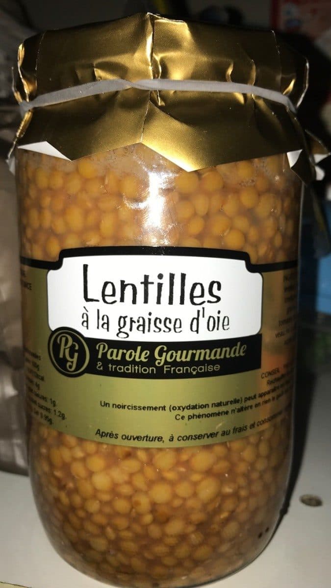 Parole Gourmande Lentilles a la graisse d'oie packshot