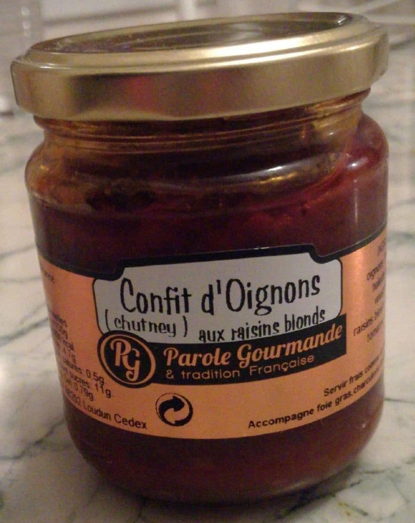 Parole Gourmande Confit d'oignons aux raisins blonds packshot