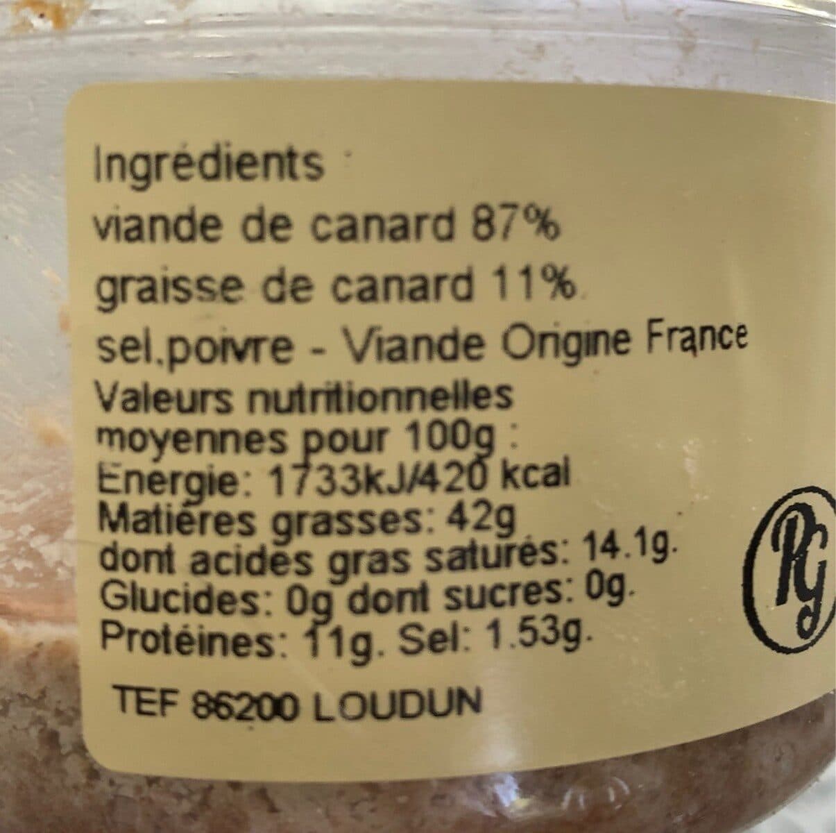 Parole Gourmande Grattons de canard packshot