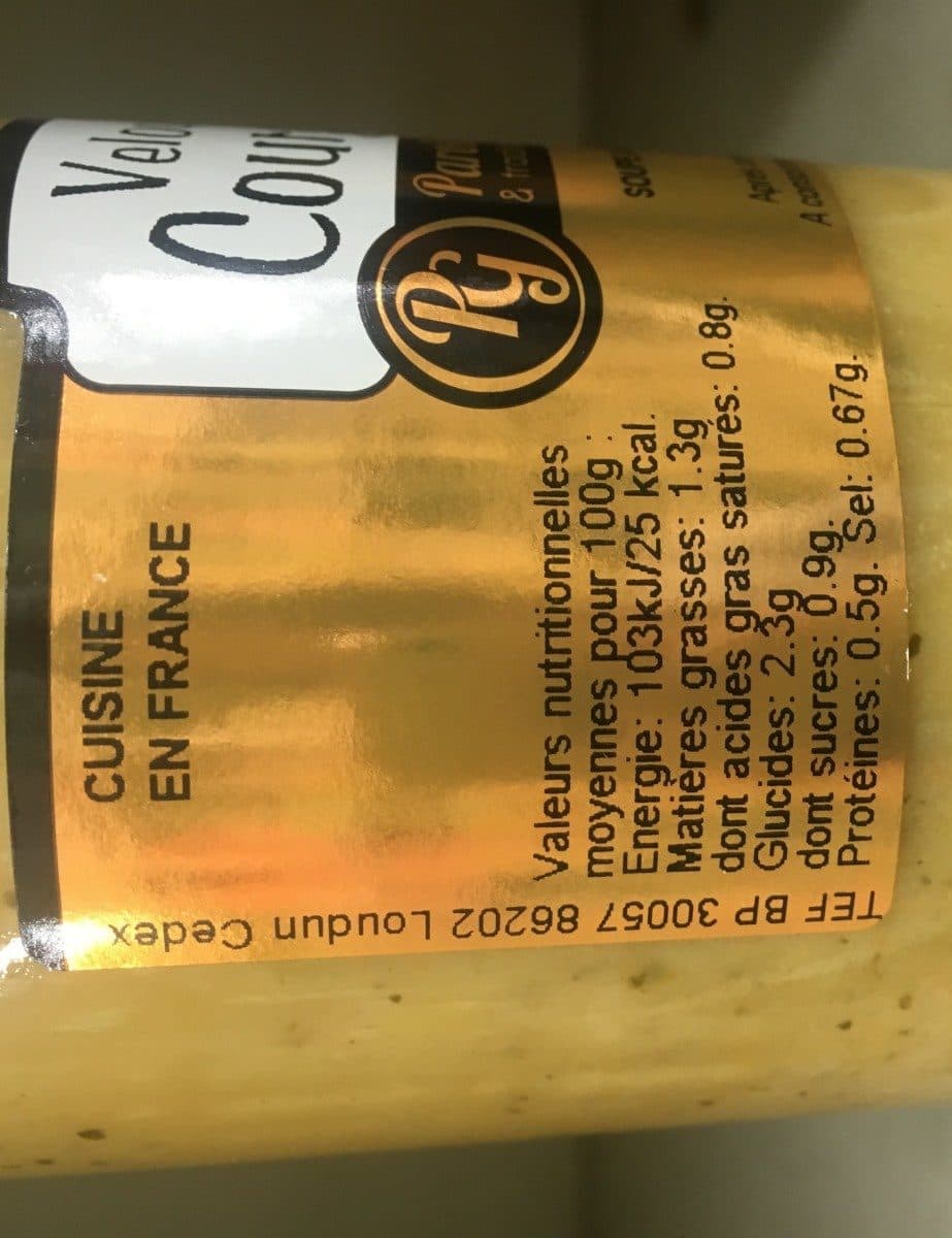 Parole Gourmande Velouté de courgettes packshot