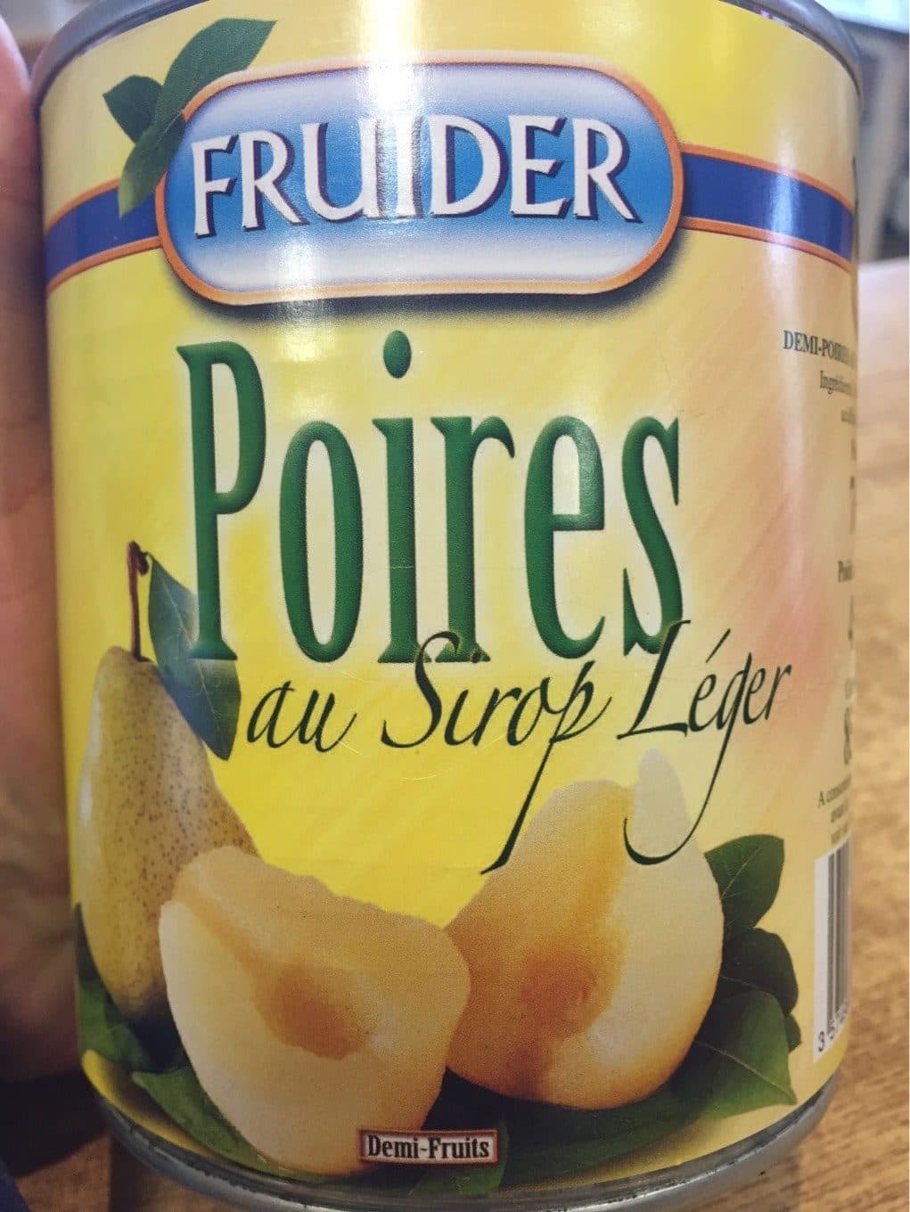 Fruider Poires au sirop léger packshot