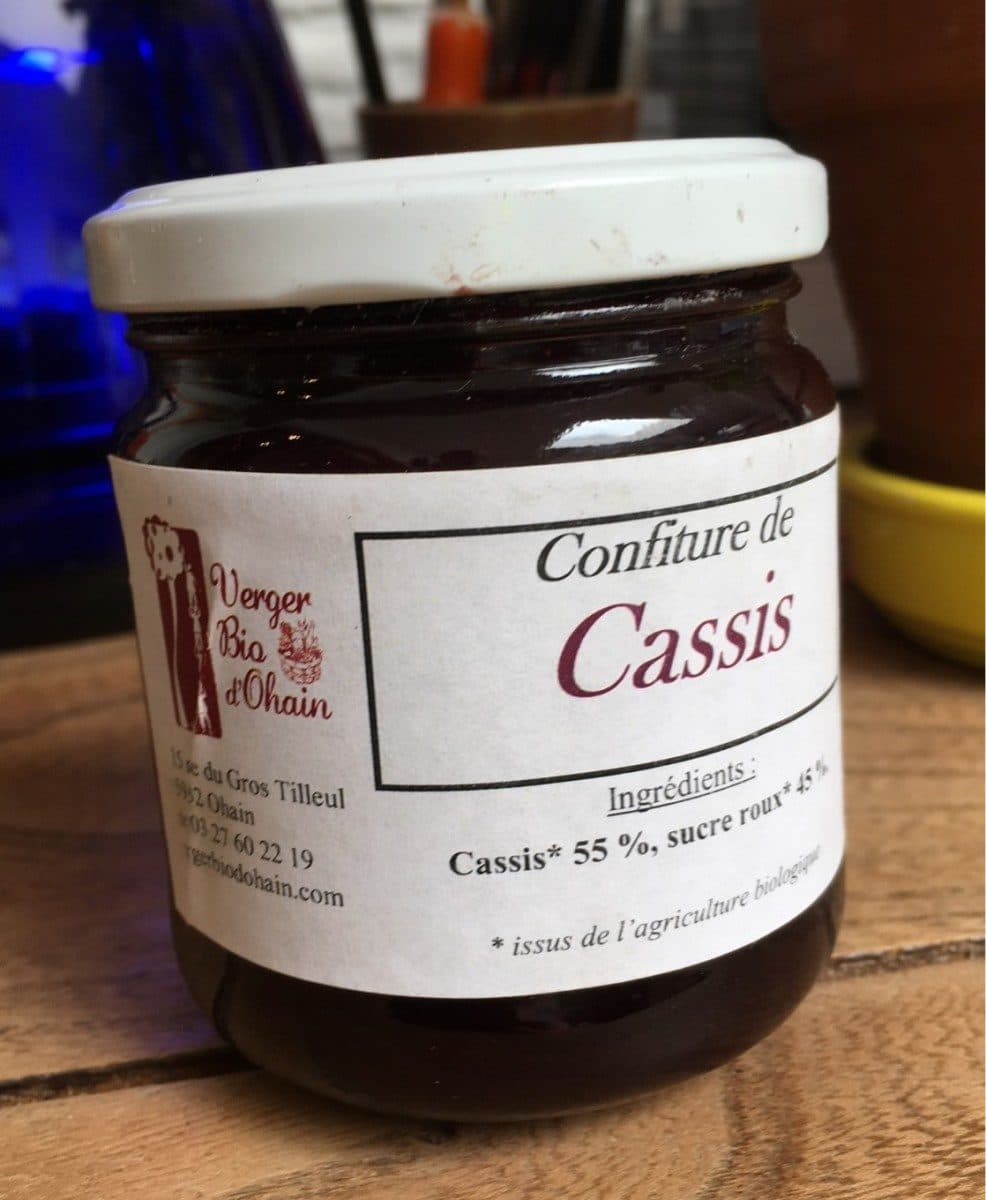 Verger Bio d'Ohain Confiture de Cassis packshot