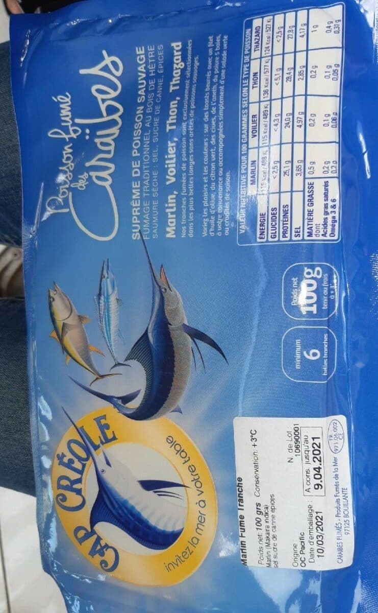Cap Créole Marlin fumé des Antilles packshot