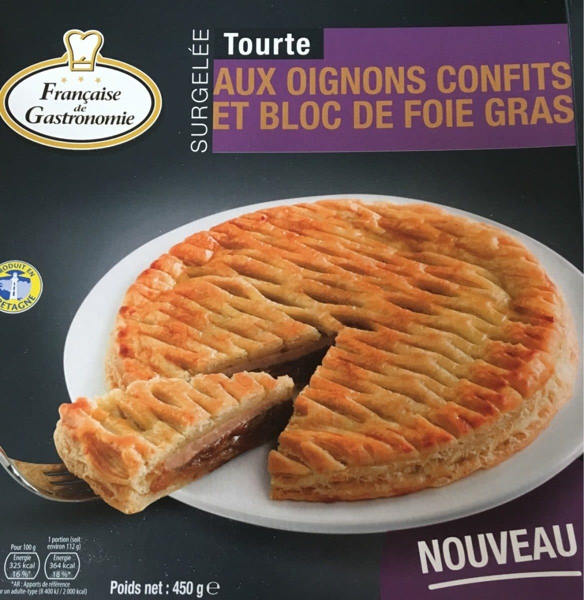 Open Food Facts Tourte aux oignons confits et bloc de foie gras packshot