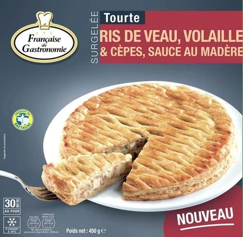 Française de Gastronomie Tourte Ris de Veau, Volaille & Cèpes, Sauce au Madère packshot