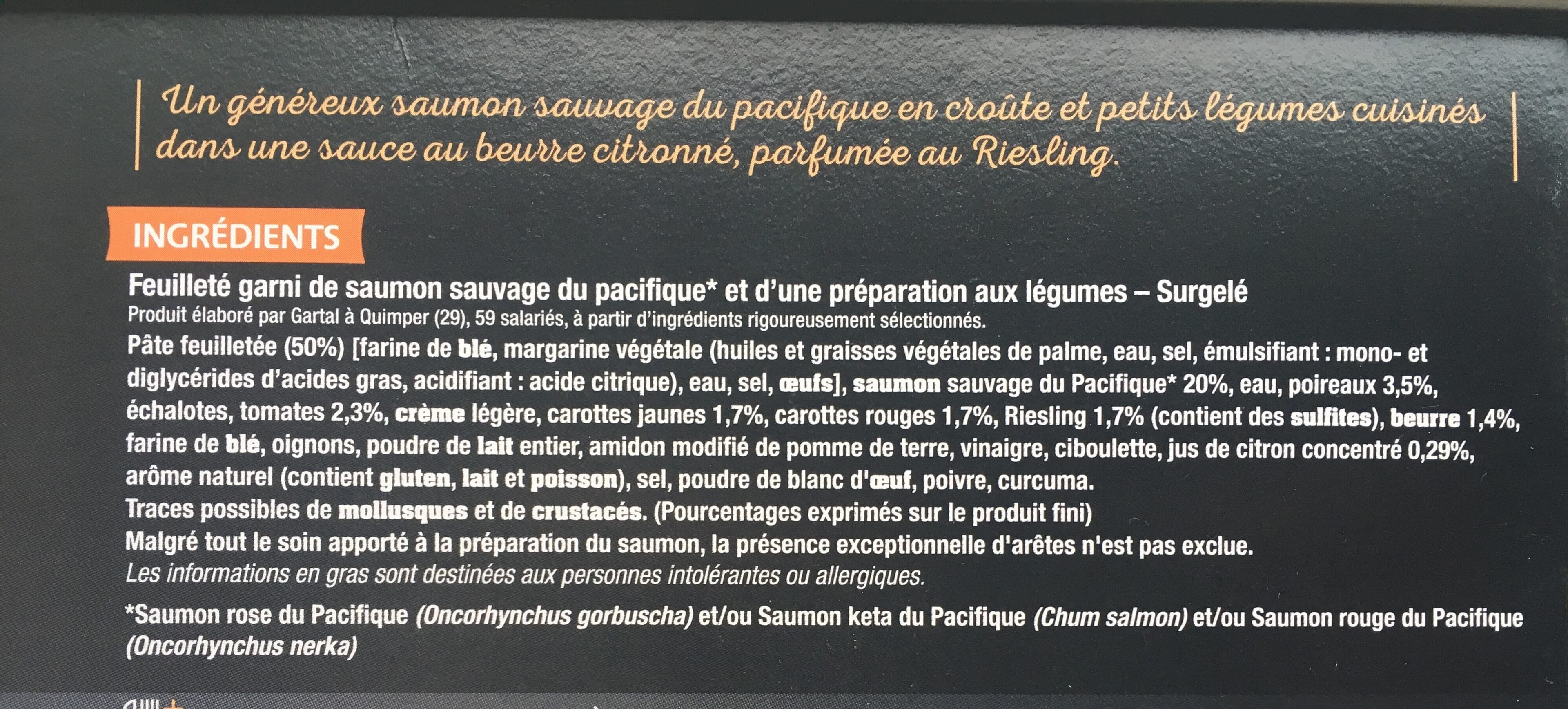 Francaise De Gastronomie Saumon sauvage du pacifique en croute packshot