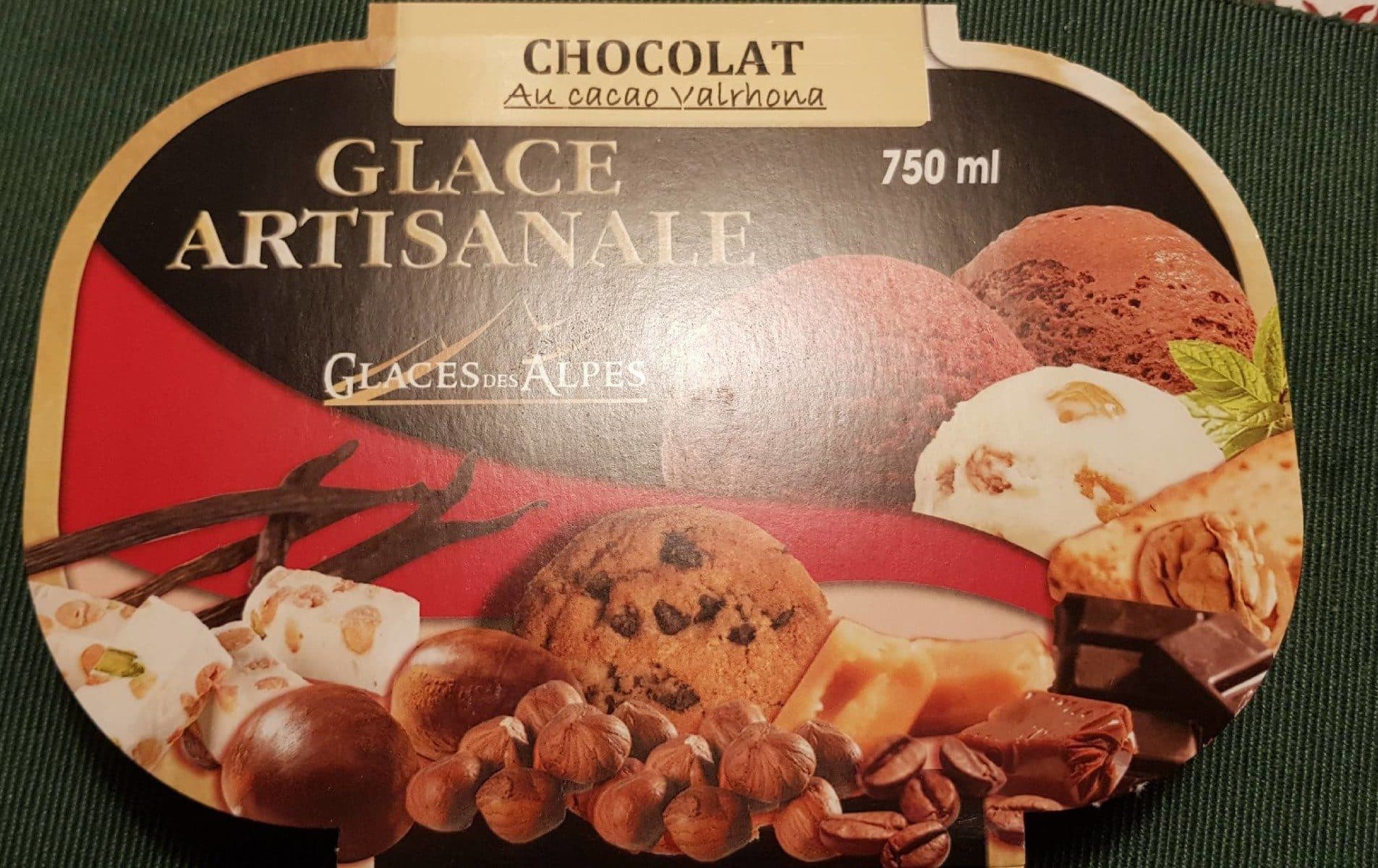 Glaces des Alpes Glace artisanale chocolat packshot