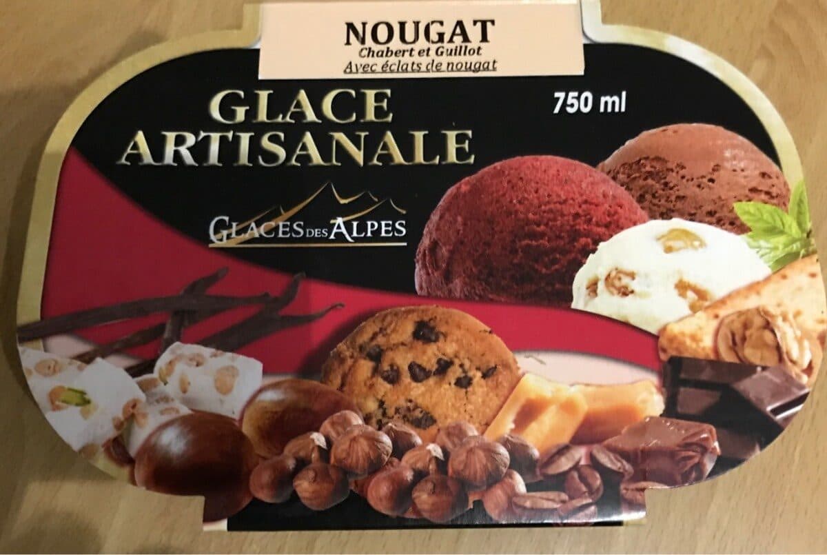 Glaces des Alpes Glaces nougat packshot
