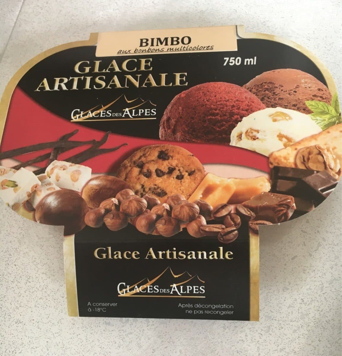 Glaces des Alpes Glace Bimbo packshot