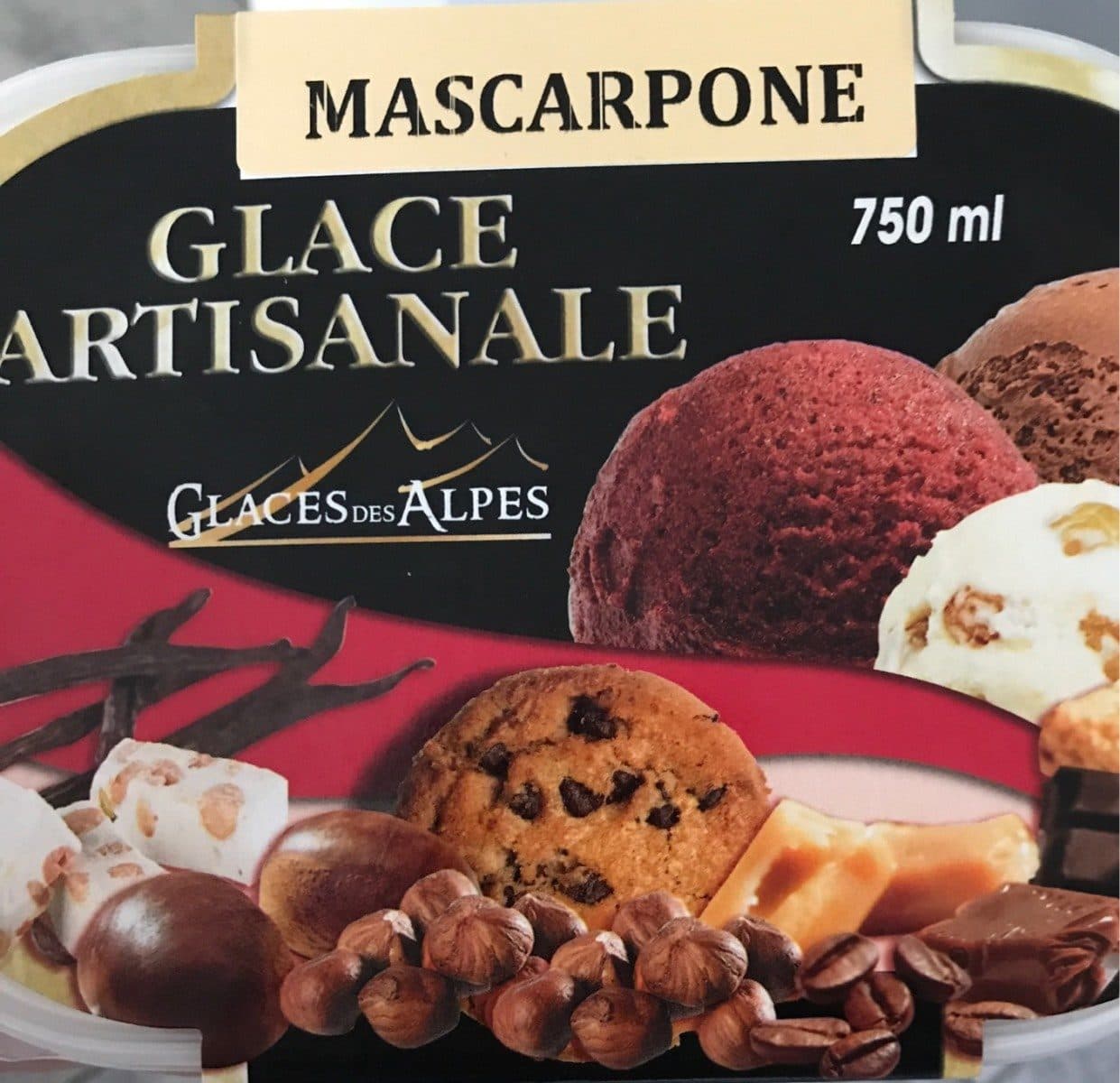 Glaces des Alpes Glace Mascarpone packshot