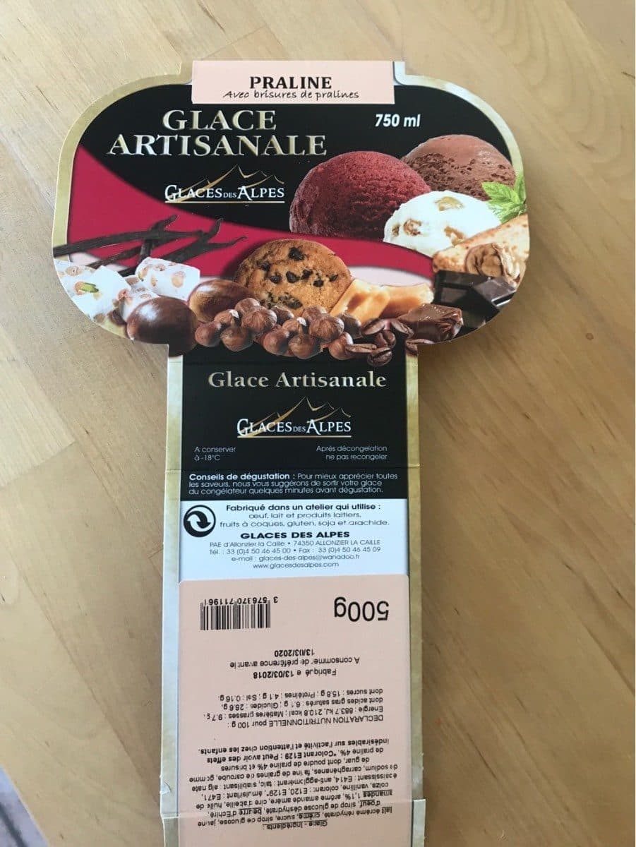 Glaces des Alpes Glace artisanale packshot