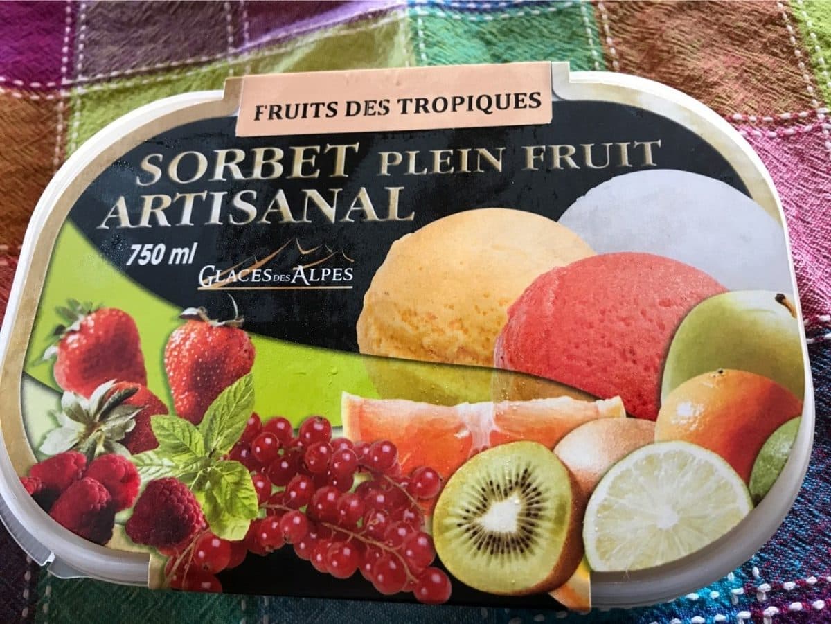 Glaces des Alpes Sorbet plein fruit artisanal packshot