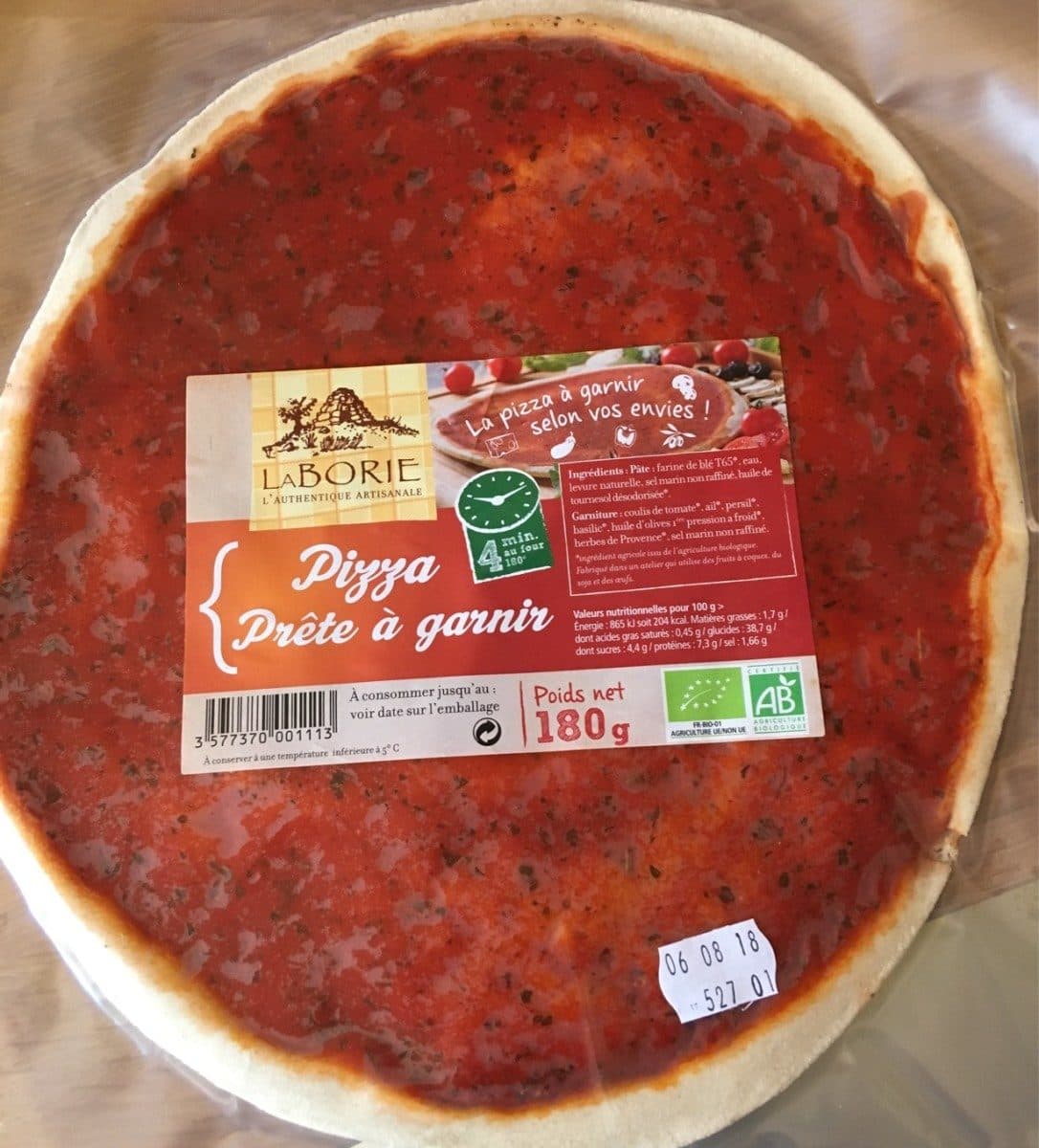 Open Food Facts Pizza prête à garnir packshot