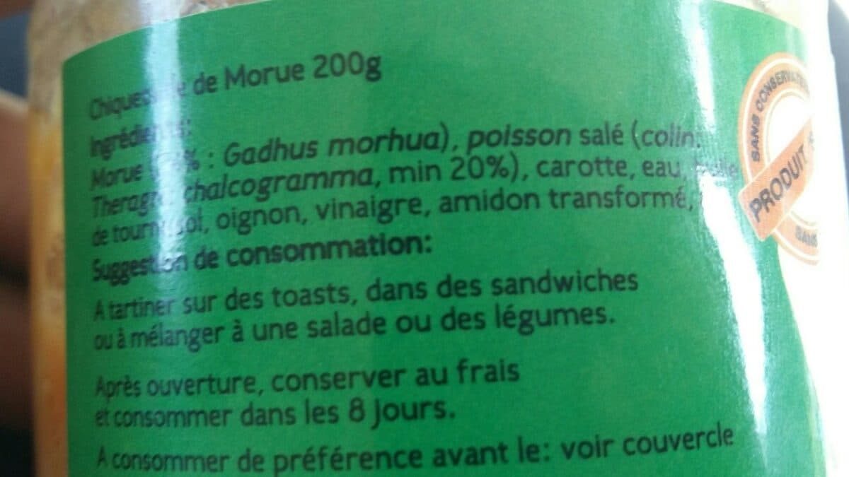 Ti Delice Chiquetaille de morue packshot