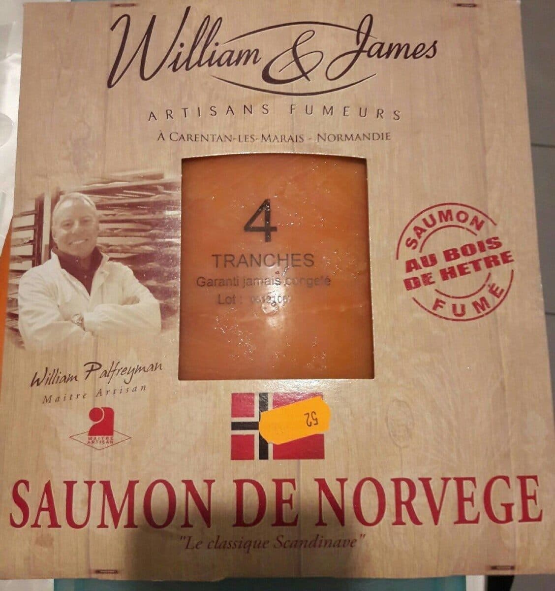 William & James Saumon Fumé de Norvège packshot