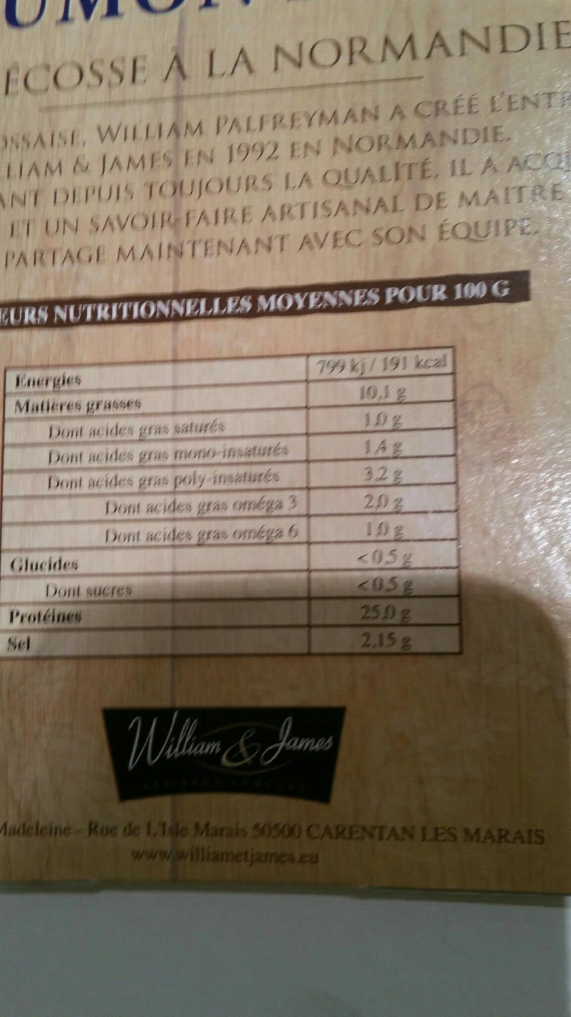 William james Saumon d ecosse packshot