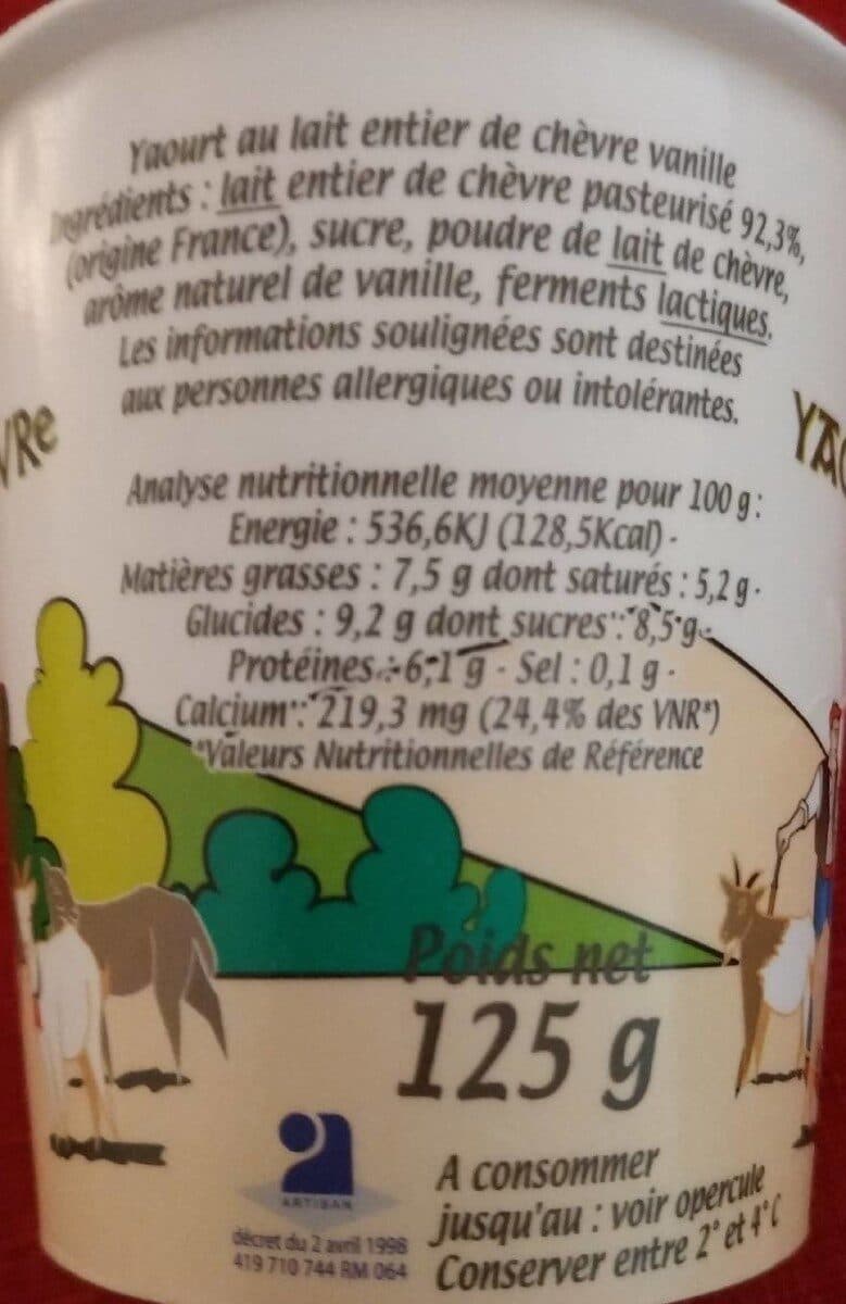 Kayola Yaourt pur chèvre vanille packshot
