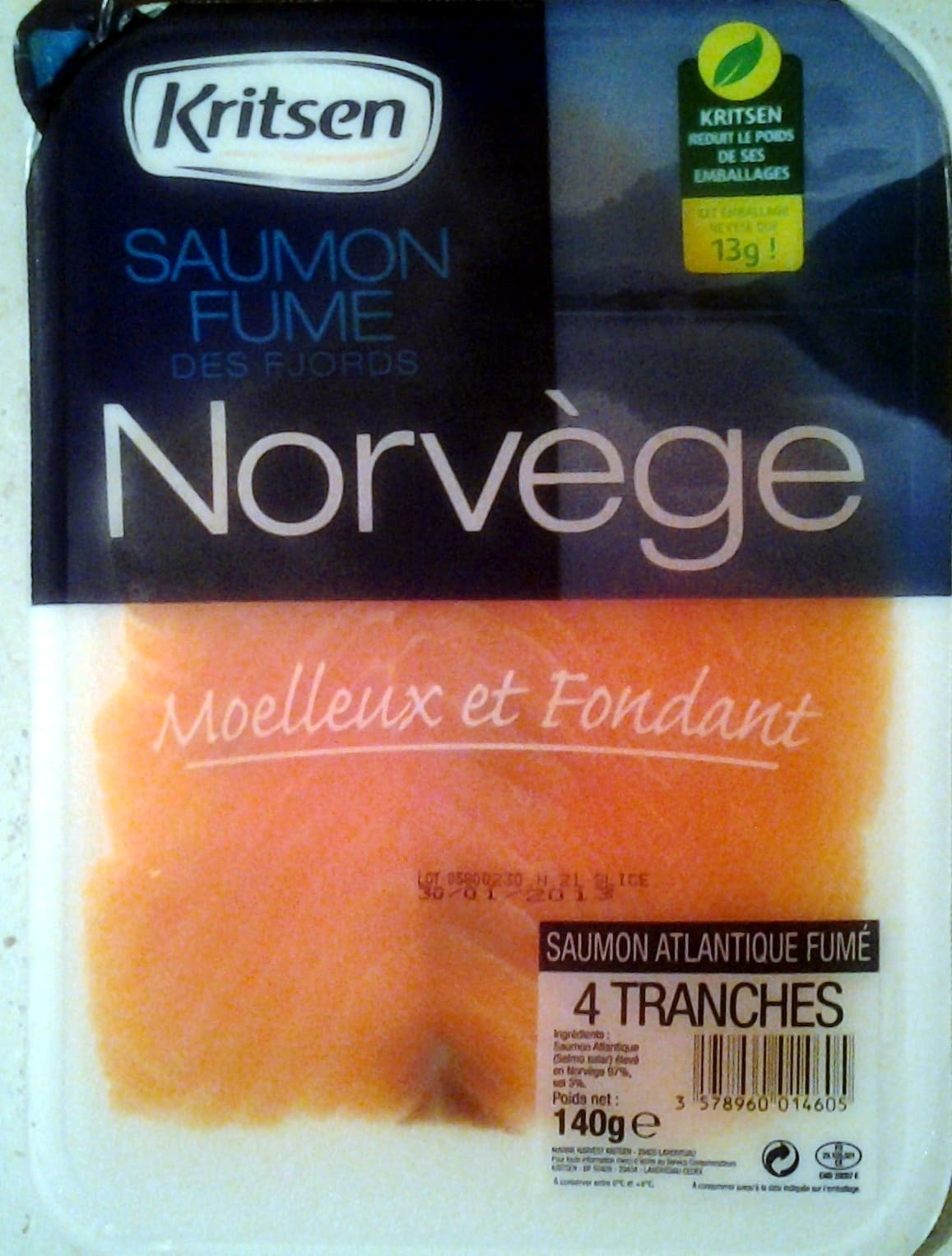 Kritsen Saumon Fumé Norvège packshot