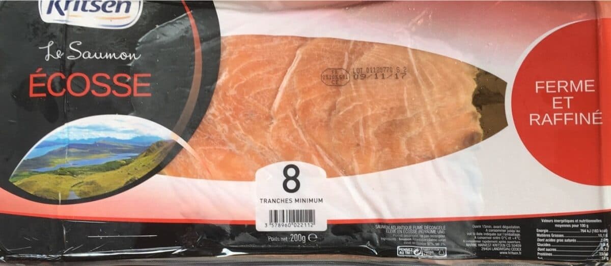 Kritsen Saumon fumé d'Ecosse KRITSEN, 8 tranches packshot