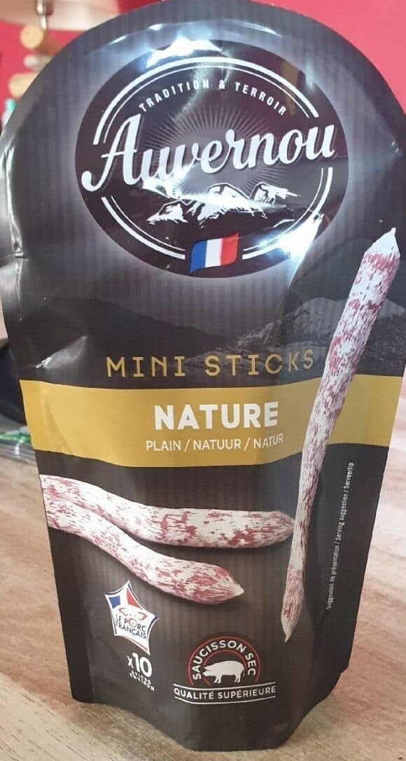 Auvernou Mini sticks de saucisson sec nature packshot