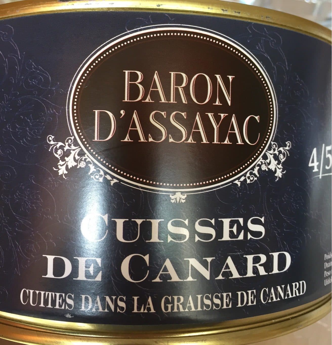Baron D'assayac Cuisses de canard cuites dans la graisse de canard packshot