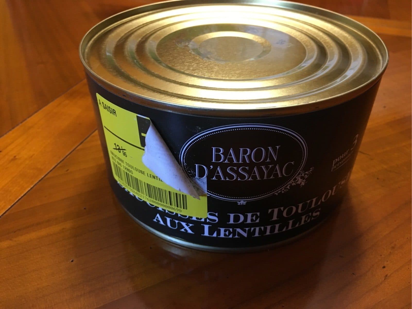 Baron D'Assayac Saucisses de Toulouse aux lentilles packshot