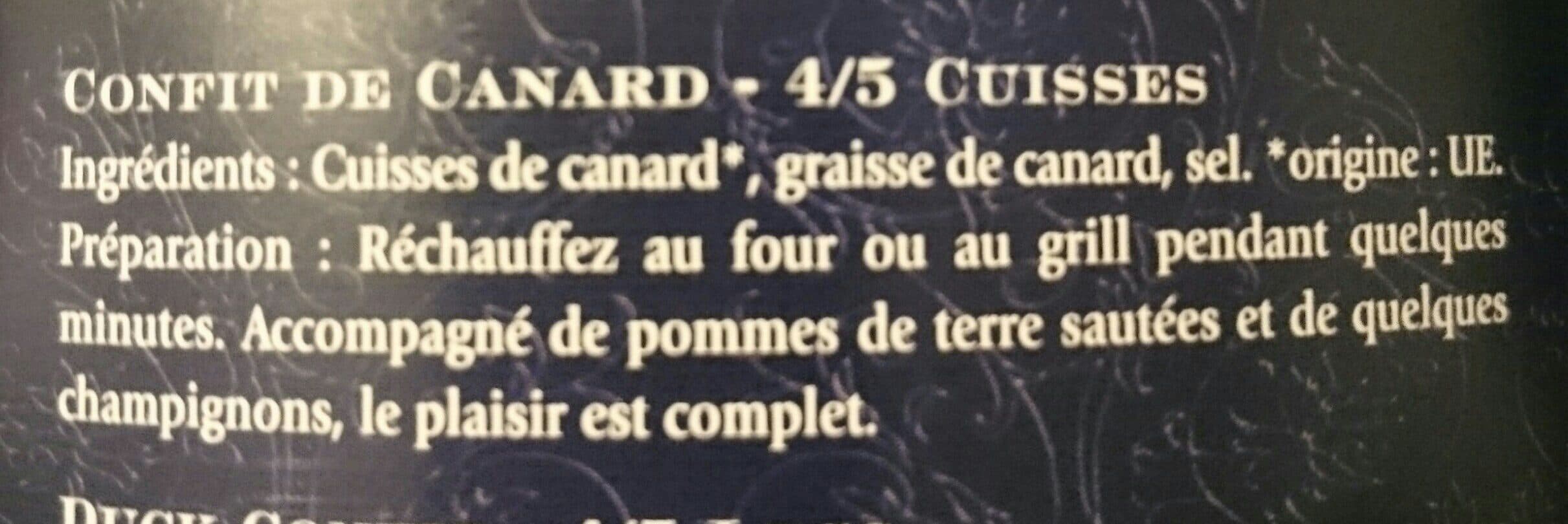 Baron D'Assayac Confit de canard packshot