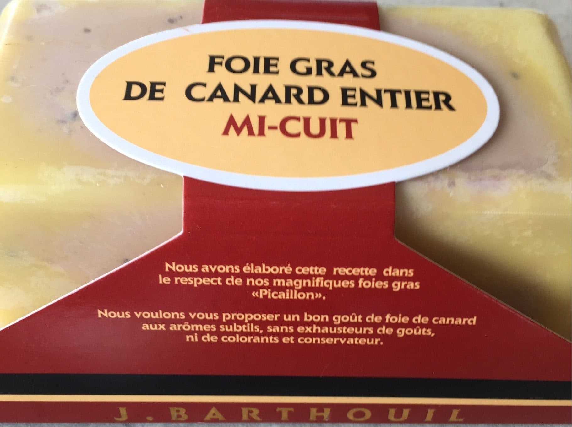 J. Barthouil Foie Gras de Canard Entier Mi-cuit packshot