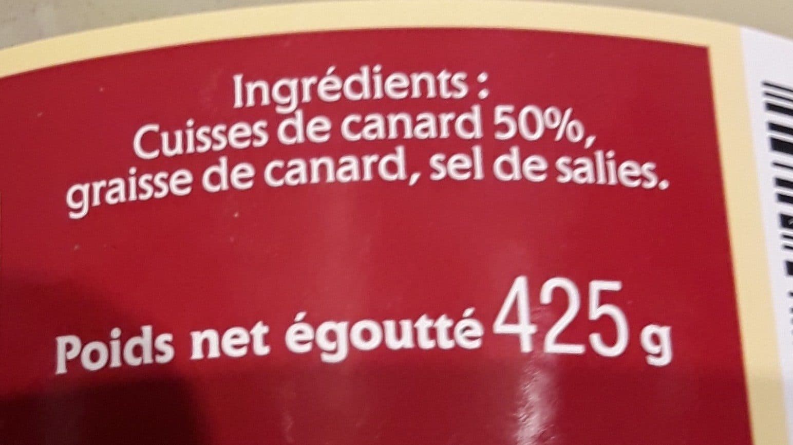 J.Barthouil Confit de canard packshot