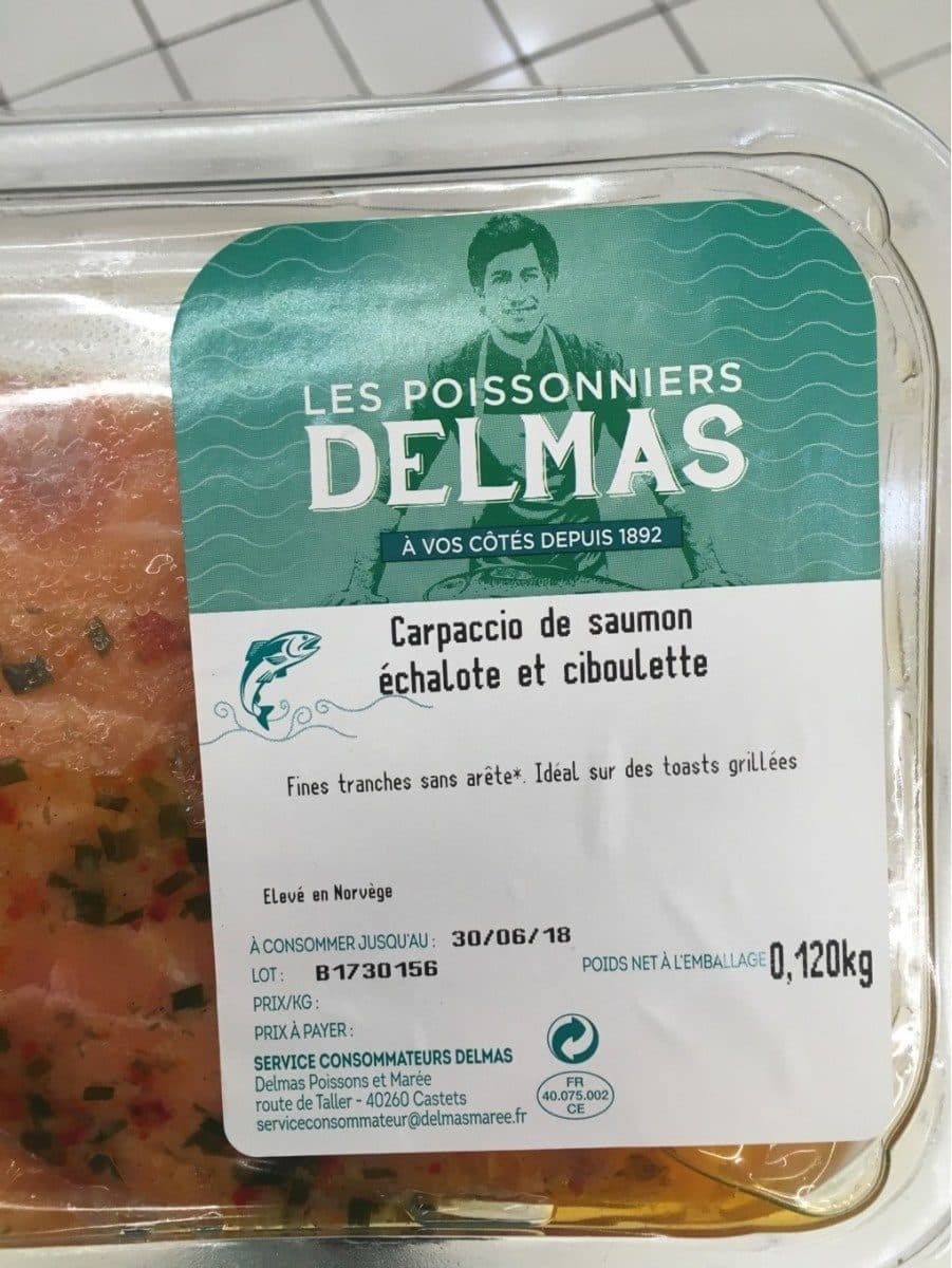Open Food Facts Carpaccio de saumon packshot
