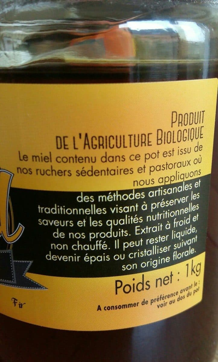 Open Food Facts Miel de sapin packshot