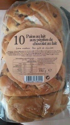 Grand Frais 10 Pains au lait aux pépites de chocolat au lait packshot