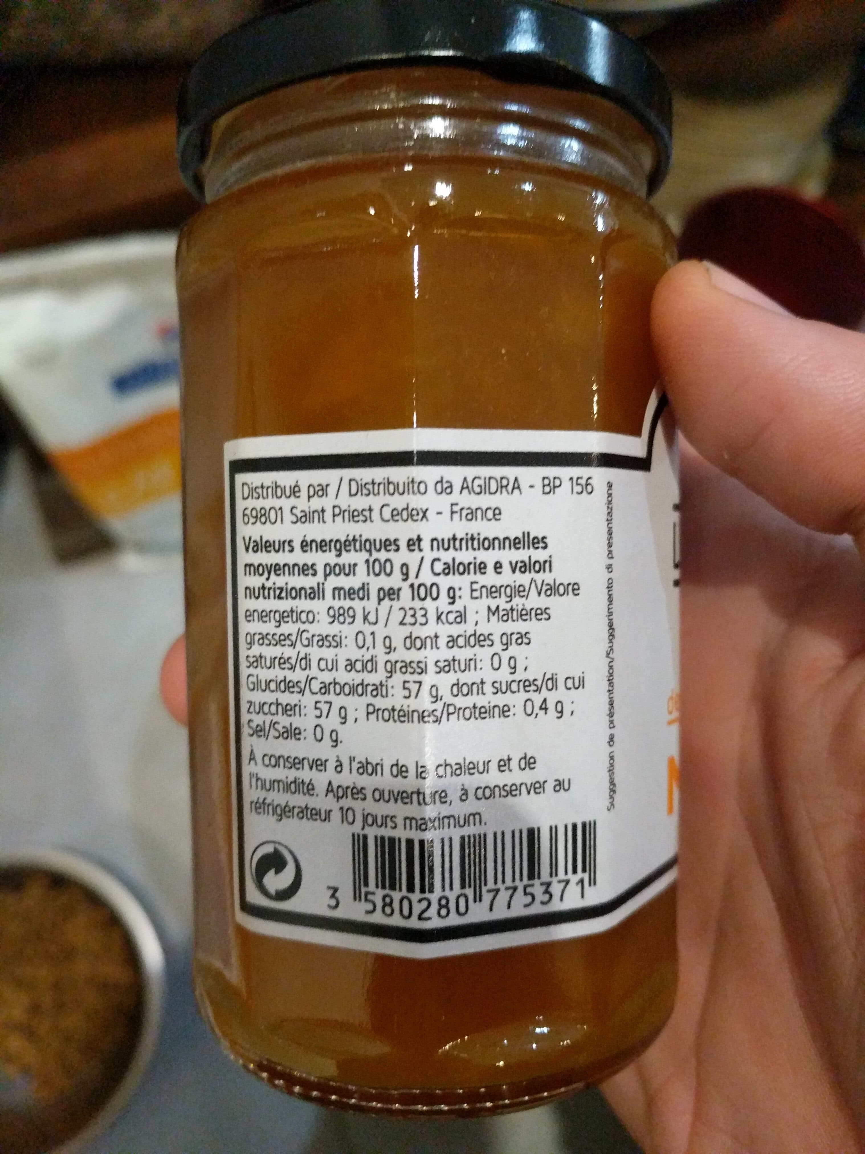 Les P'tites Tartines Confiture de pêches mangues packshot