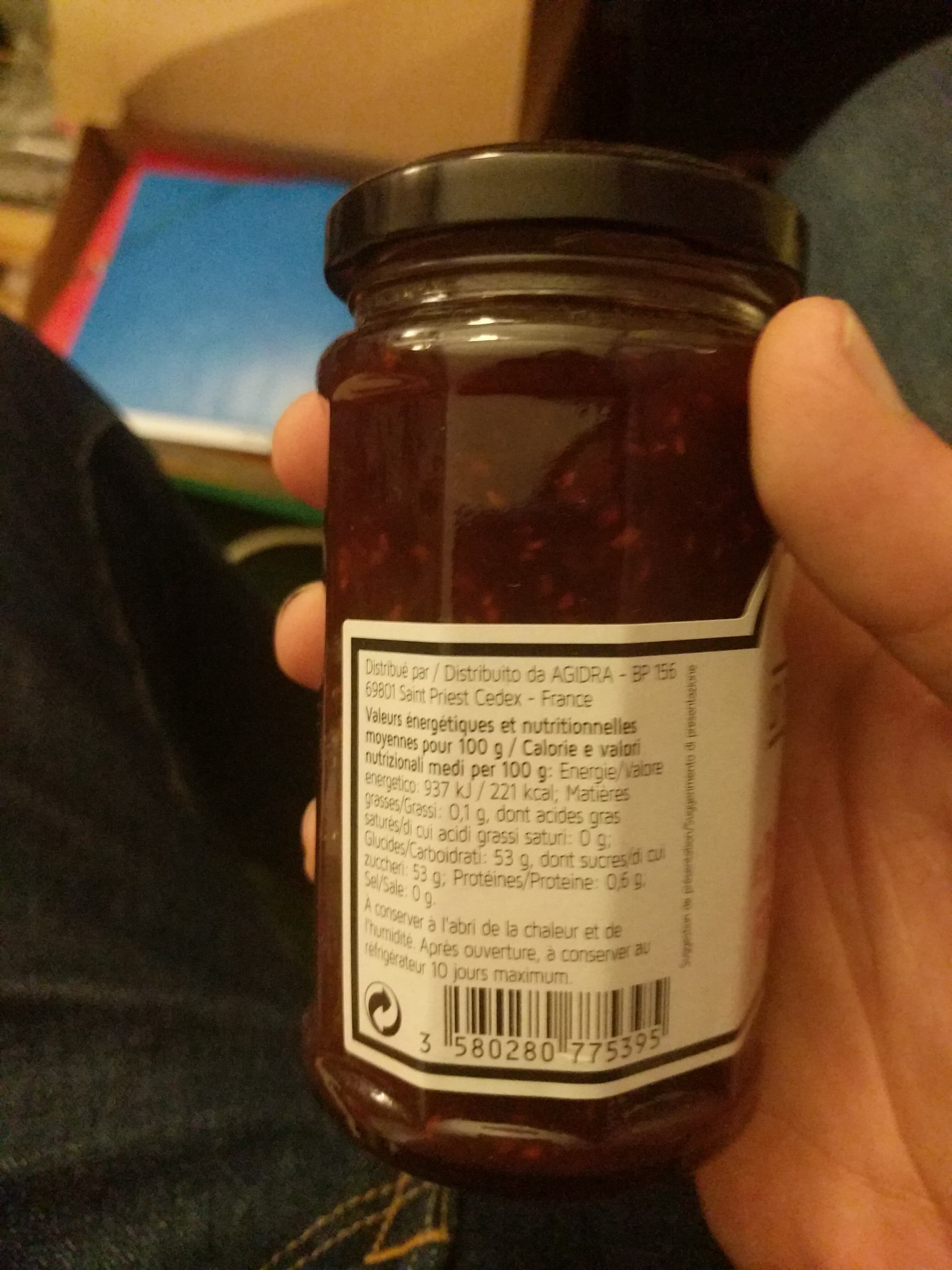 Les P’tites Tartines Confiture de Rhubarbe Framboises packshot