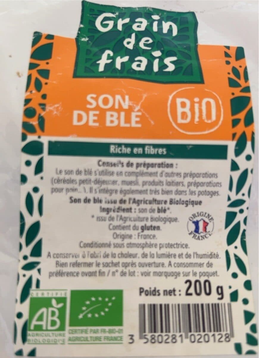 Grain de frais Son de blé packshot