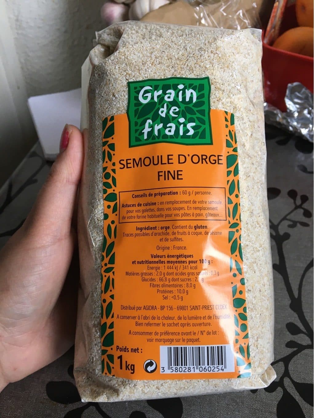 Grain De Frais Semoule d orge fine packshot