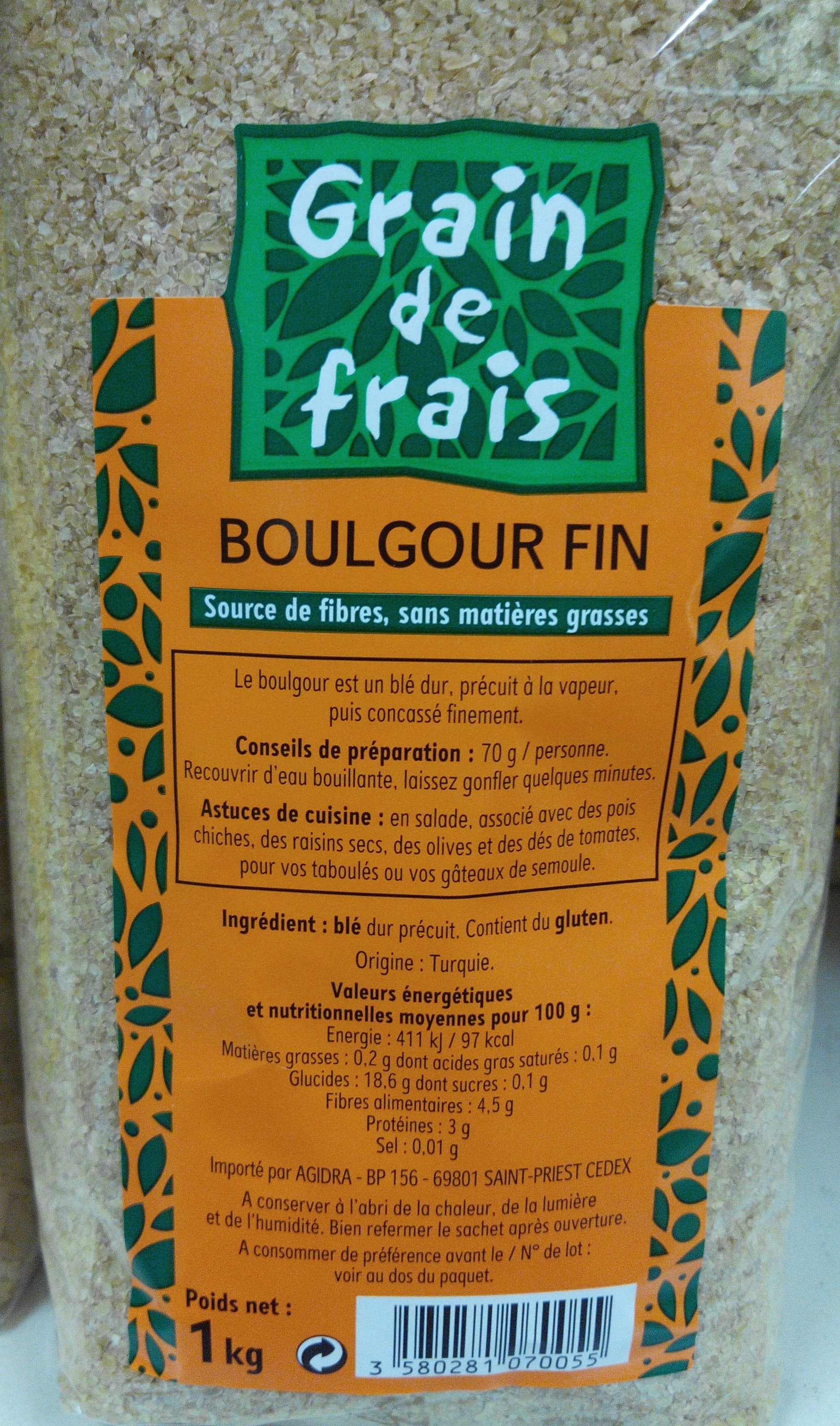 Grain de frais Boulgour fin packshot