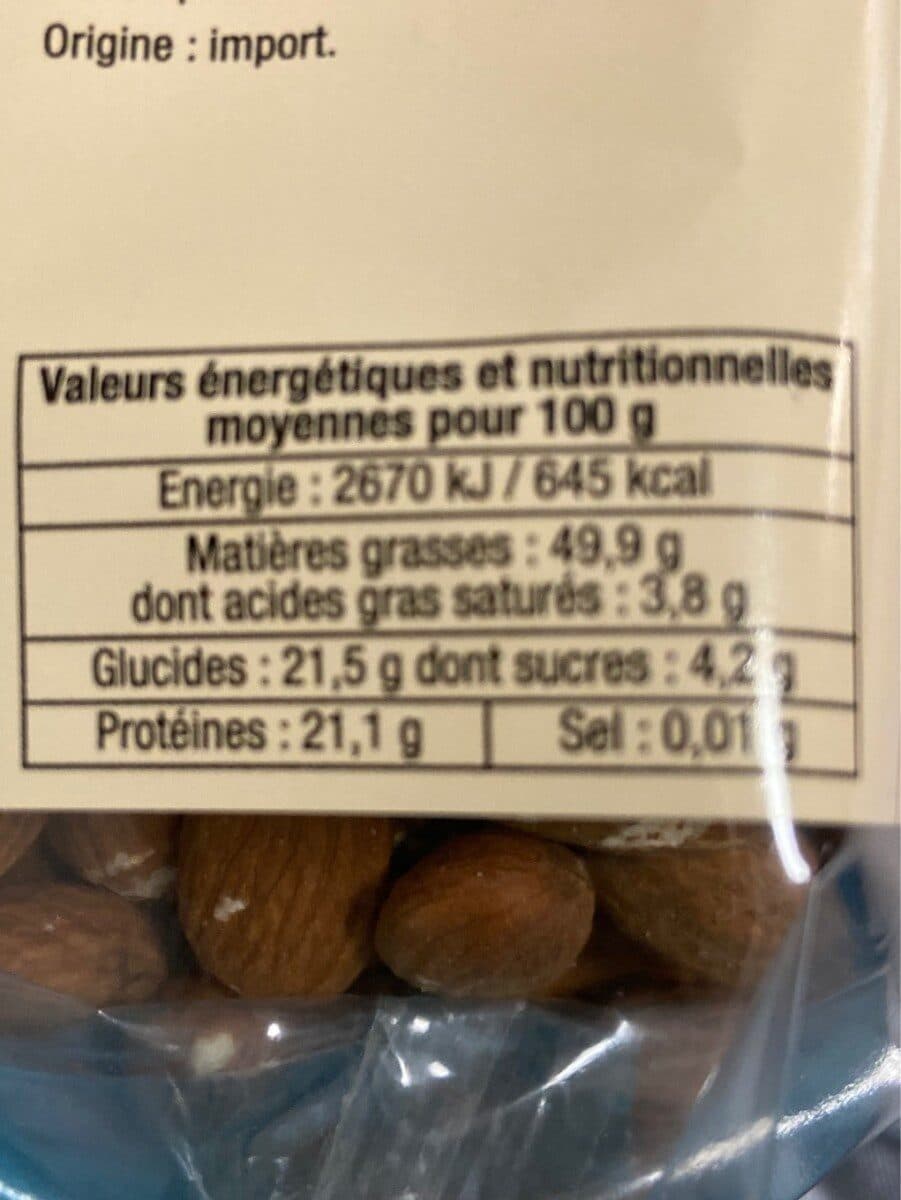 Marque Non Indiquée Amande Décortiquée packshot