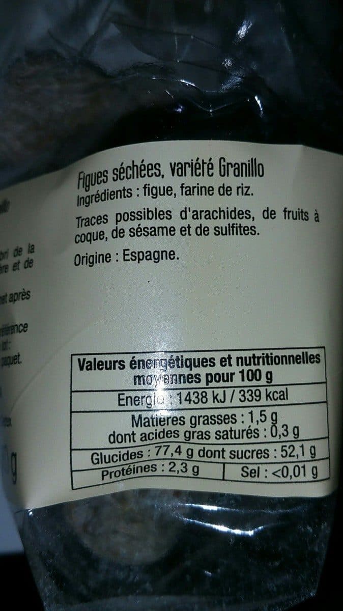 Open Food Facts Figues séchées Granillo packshot