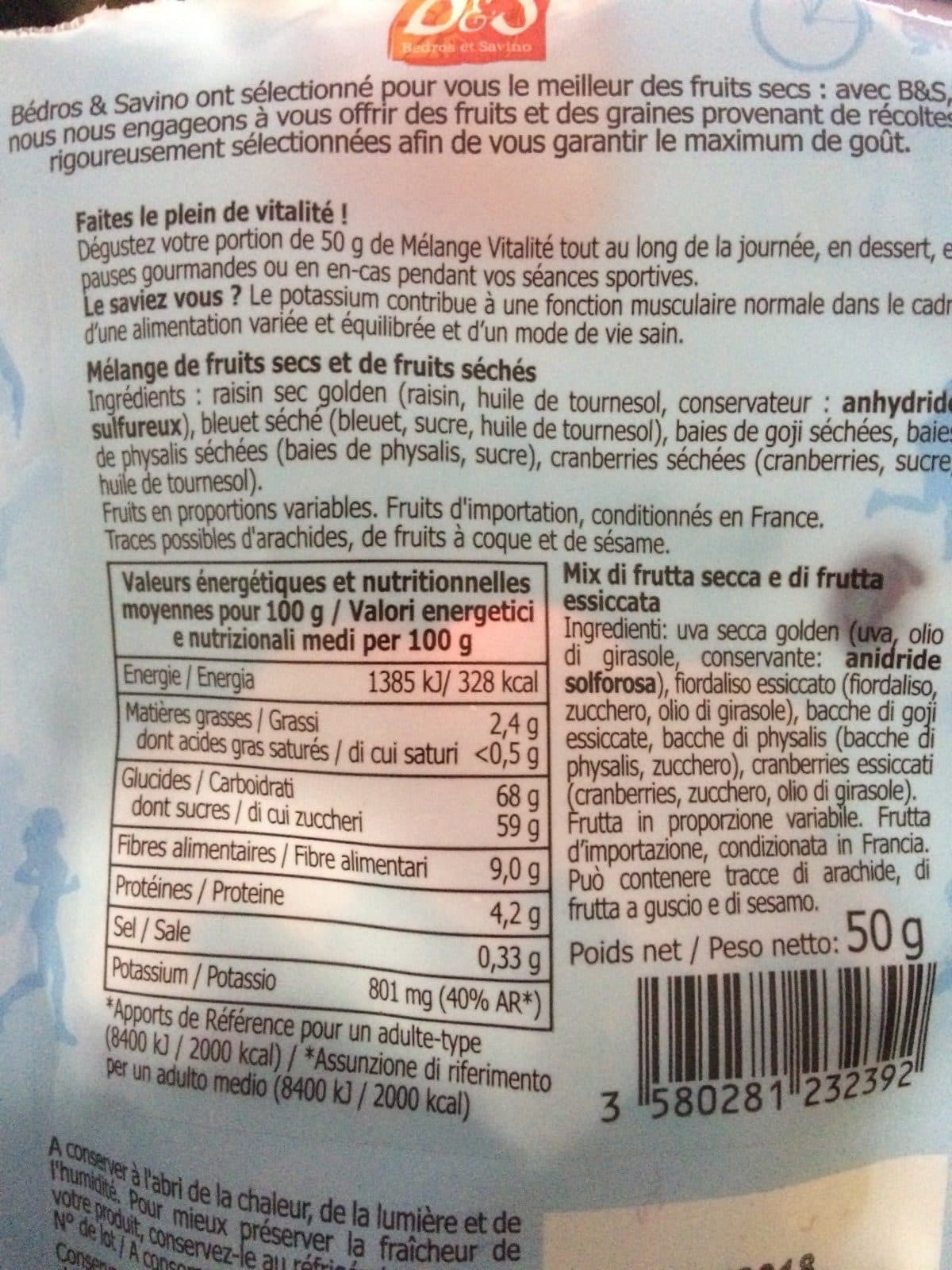Bedros et savino Mélange Vitalité packshot