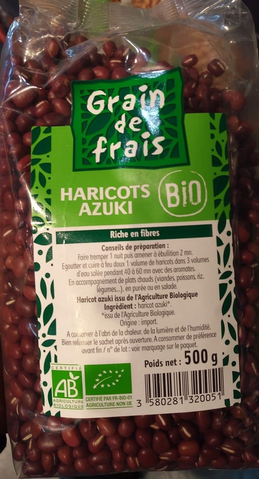 Grain de Frais Haricots Azuki Bio packshot