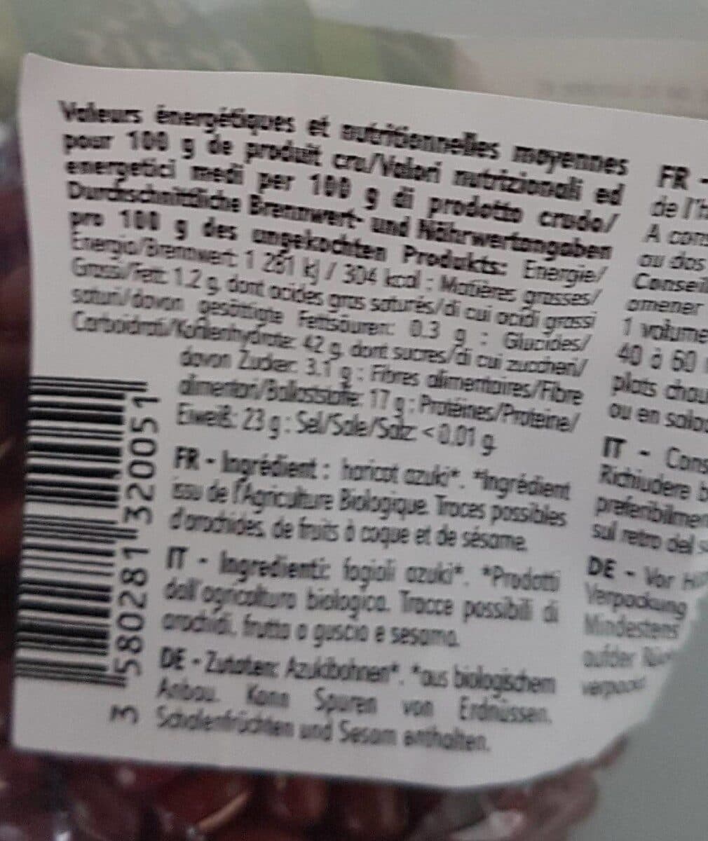 Grain de Frais Haricots Azuki Bio packshot