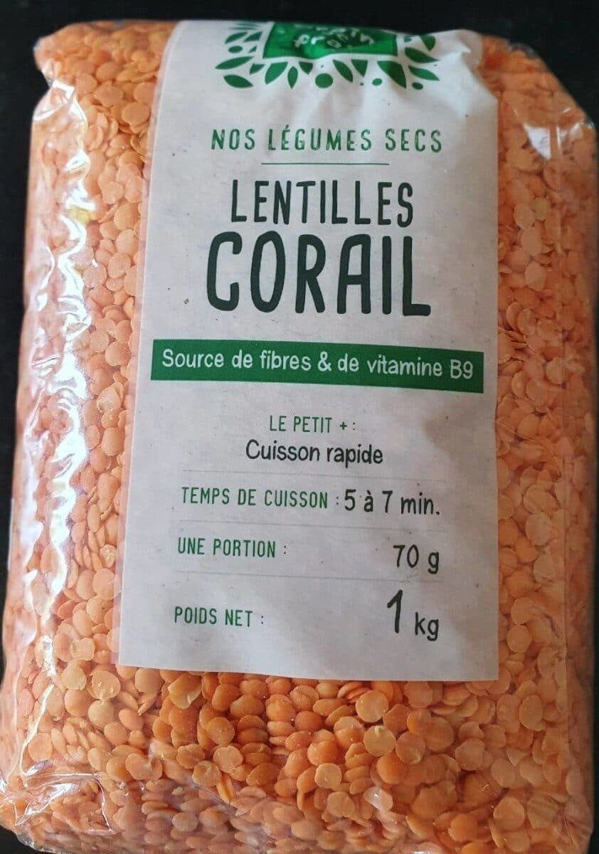 Grain de frais Lentilles corail packshot