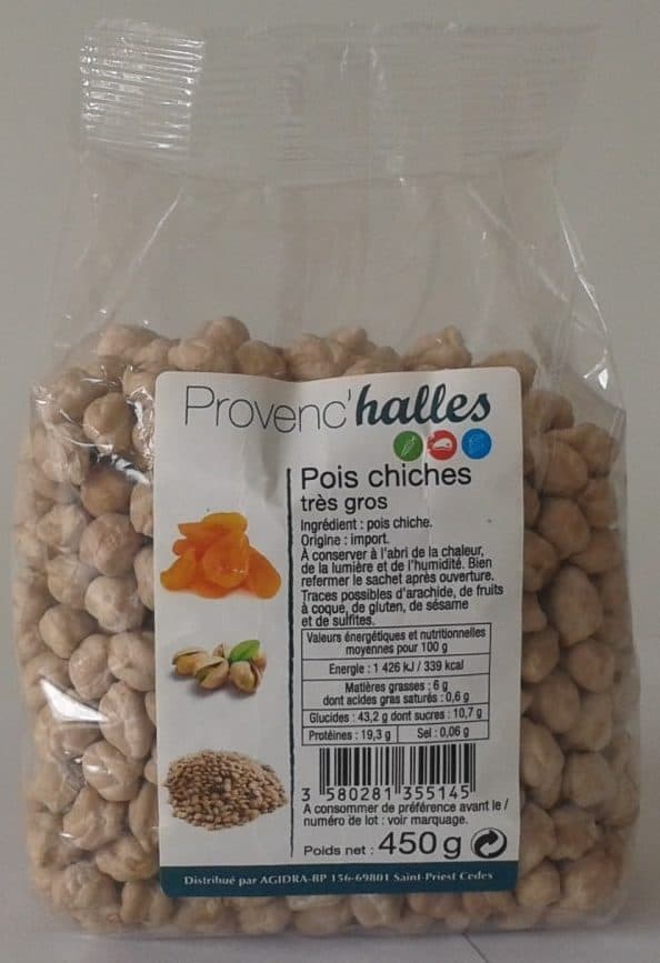 Provenc'halles Pois chiches packshot