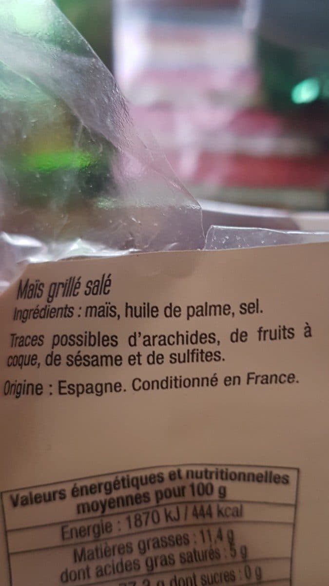 Open Food Facts Maïs grillés salés packshot