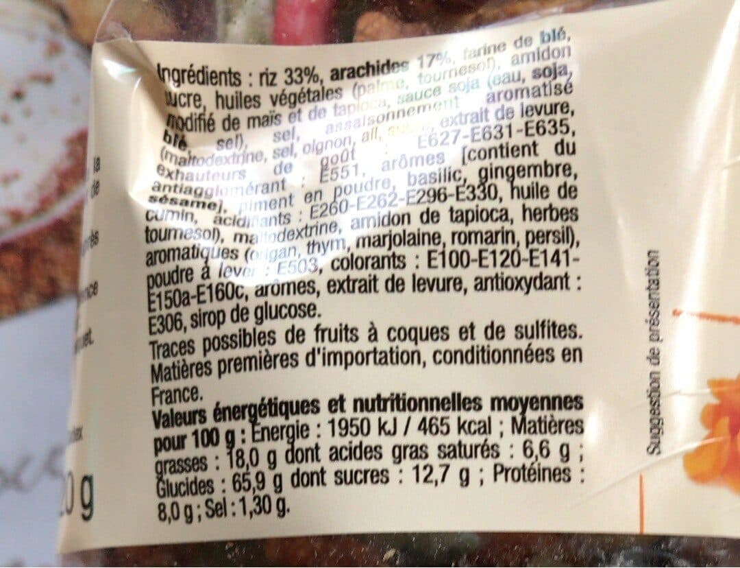 Open Food Facts Rice Cracker Melange Sambahia packshot