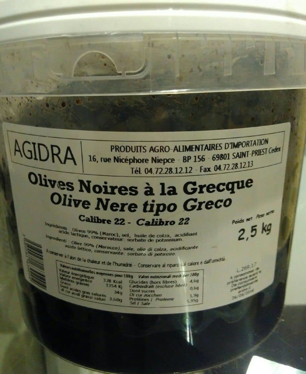 Agrida Olives noires à la grecque packshot
